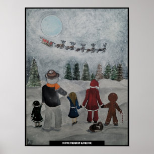 Festive Friends Painting by Alfred Fox Poster