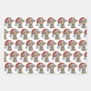 Festive Friends  Wrapping Paper Sheet