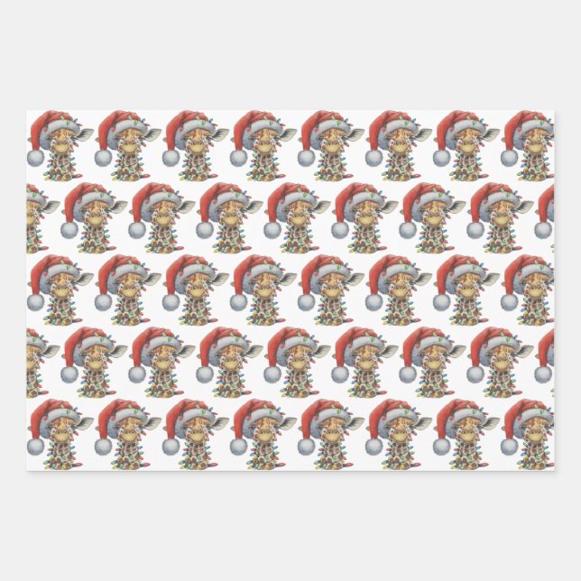 Festive Friends  Wrapping Paper Sheet (Front 3)