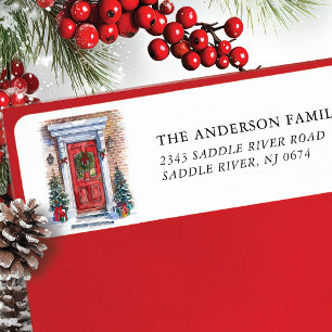 Festive Front Door Return Address