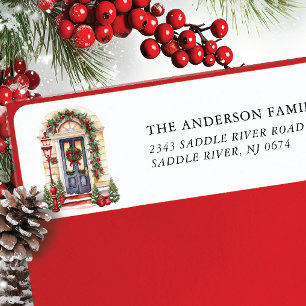 Festive Front Door Return Address