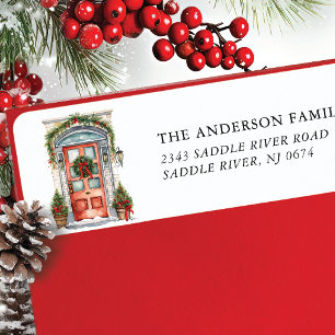 Festive Front Door Return Address