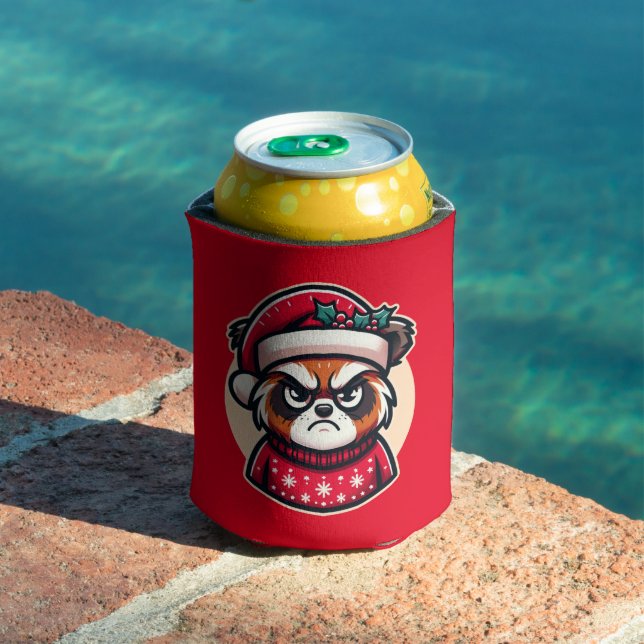 Festive Frown - Christmas Critter Charm Can Cooler (In Situ Pool)