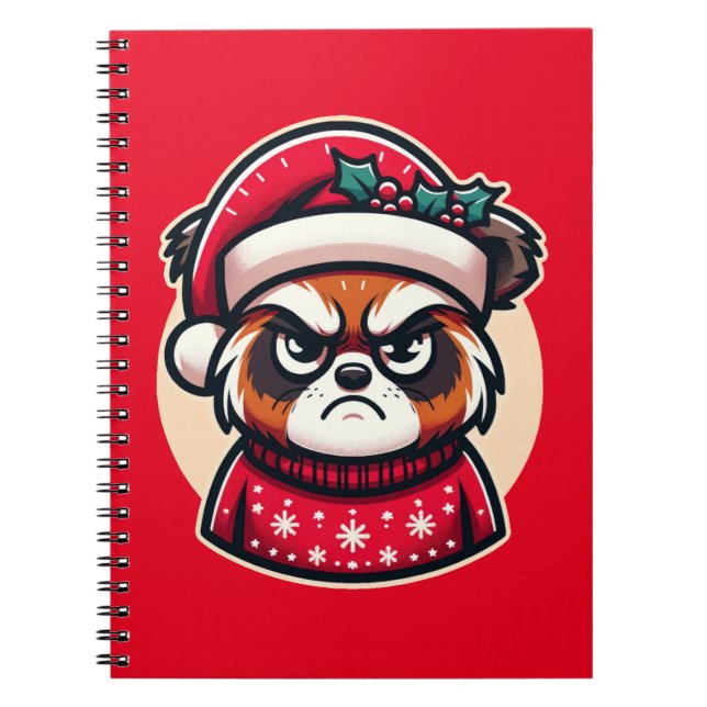 Festive Frown - Christmas Critter Charm Notebook (Front)