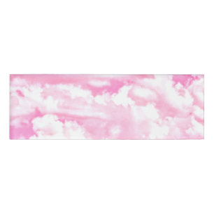 Festive Fuchsia Pink Clouds Decor Name Tag