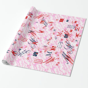 Festive Fuchsia Pink Clouds Decor Wrapping Paper