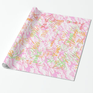 Festive Fuchsia Pink Clouds Decor Wrapping Paper