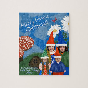 Festive Fun Add Photo Become A Gnome Family Jigsaw Puzzle