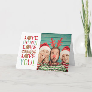 Festive Fun Cute Family Christmas Photo Card