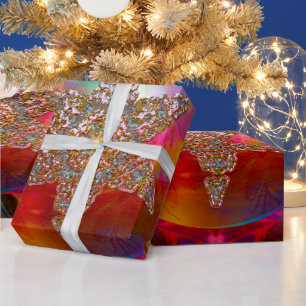 Festive Fun Romantic Christmas Snowflake Wrapping Paper