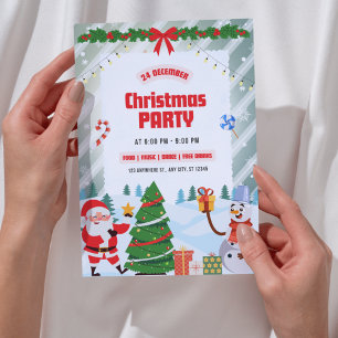 Festive & Fun Santa Christmas Party Invitation
