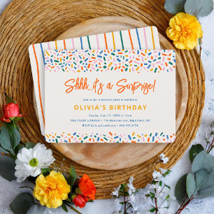 Festive Fun Surprise Birthday Party Invitation