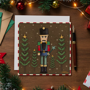 Festive Fun Traditional Nutcracker Christmas  Holiday Card