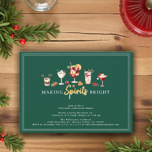 Festive funHoliday cocktail dinner party Invitation