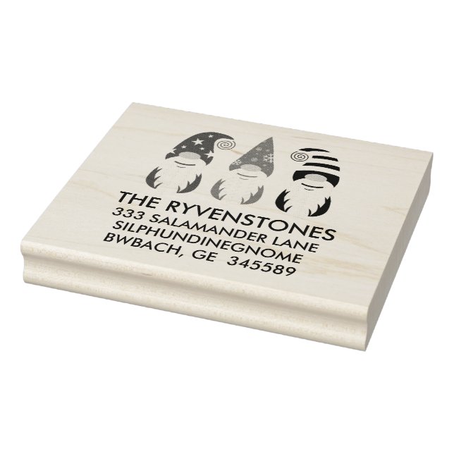 Festive Funny Christmas Gnomes Rubber Stamp (Stamp)