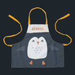 festive funny cute penguin personalised children's apron<br><div class="desc">festive funny cute penguin personalised children's design</div>