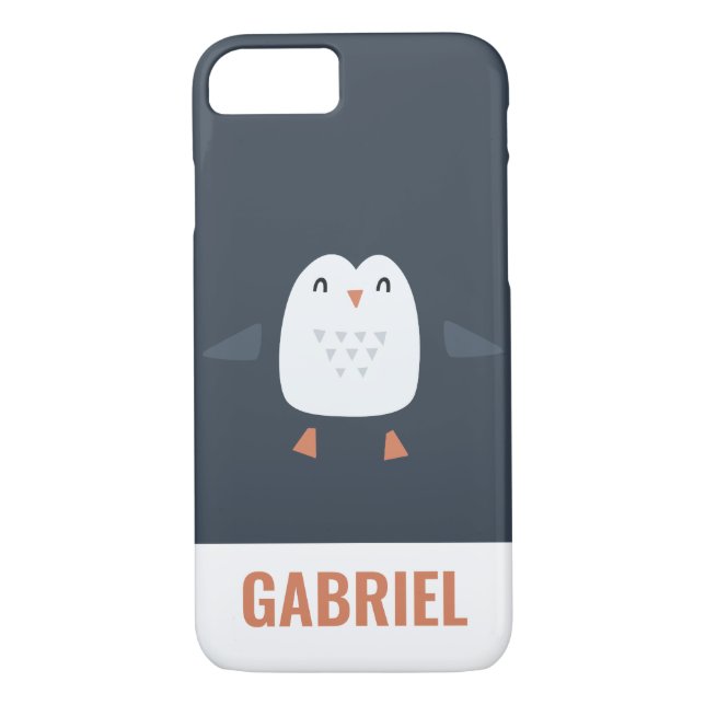 festive funny cute penguin personalised childrens Case-Mate iPhone case (Back)