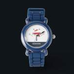 festive funny cute snowman personalised children's watch<br><div class="desc">festive funny cute snowman personalised children's design</div>