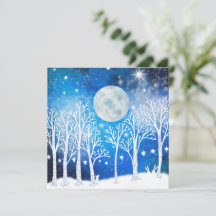 Festive Galaxy Holiday greeting card, blank inside