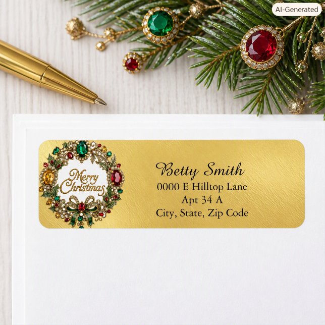 Festive Gemstone Christmas Holiday Wreath Return  (Creator Uploaded)