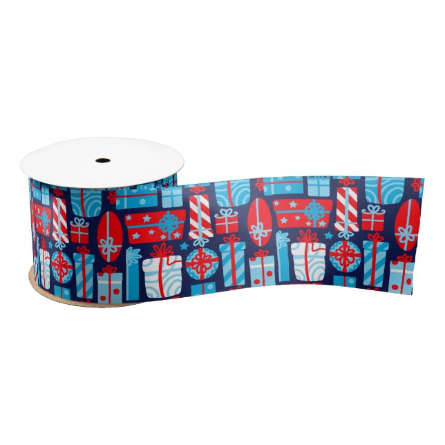 Festive Gift Boxes Presents Satin Ribbon (Spool)