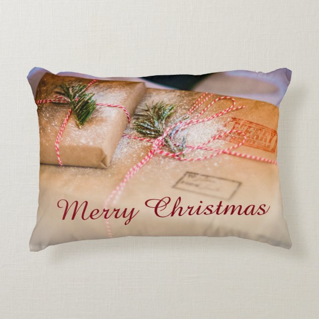 Festive gifts as Christmas motif Decorative Cushion (Front)