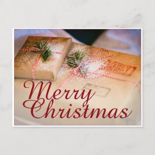 Festive gifts as Christmas motif Holiday Postcard