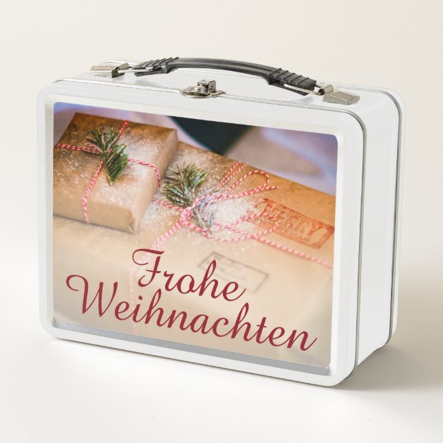 Festive gifts as Christmas motif Metal Lunch Box (Front)