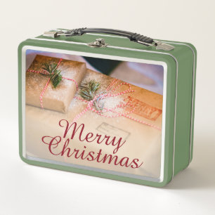 Festive gifts as Christmas motif Metal Lunch Box