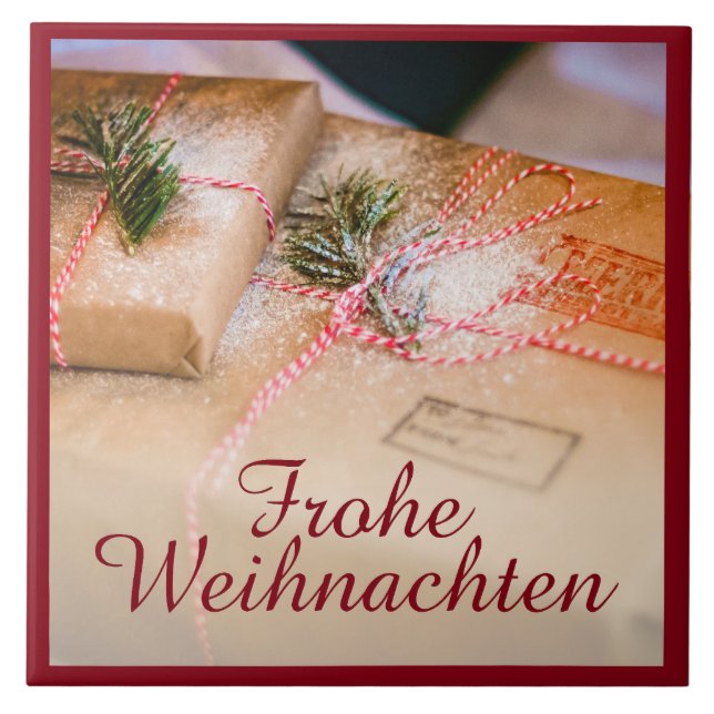 Festive gifts as Christmas motif Tile (Front)