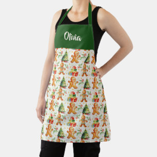 Festive Gingerbread Christmas  Apron