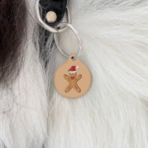 Festive Gingerbread Christmas Cookie Pet Tag