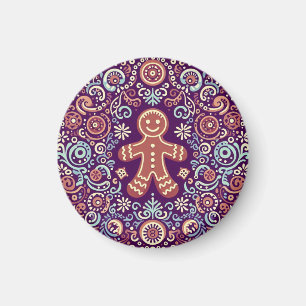 Festive Gingerbread Delight Magnet
