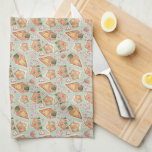 Festive Gingerbread House Pattern Mint Christmas Tea Towel<br><div class="desc">Add a festive accent to your kitchen with this holiday kitchen towel. It features a watercolour Christmas pattern of a festive gingerbread house decorated with candy canes,  peppermints,  candies and more. This Christmas kitchen towel will be perfect as a Christmas gift. Matching items are available.</div>