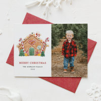 Festive Gingerbread House Photo Christmas