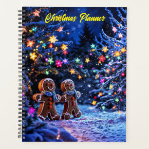 Festive gingerbread men snow fantasy planner