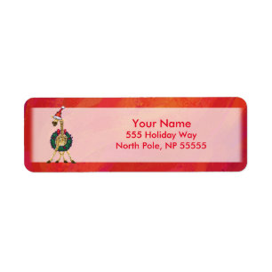 Festive Giraffe Christmas Label