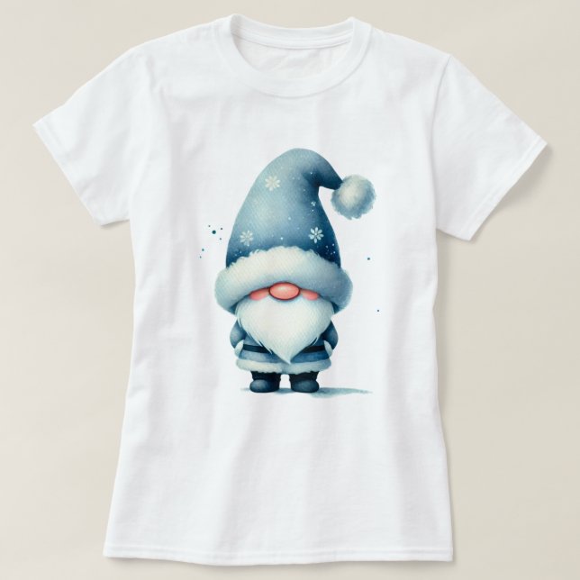 Festive Gnome Greetings T-Shirt (Design Front)