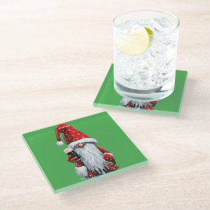 Festive Gnome Holding A Glass Of Irish Dry Stout Coaster