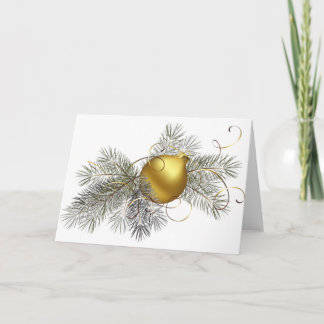 Festive Gold Decoration Holiday Card