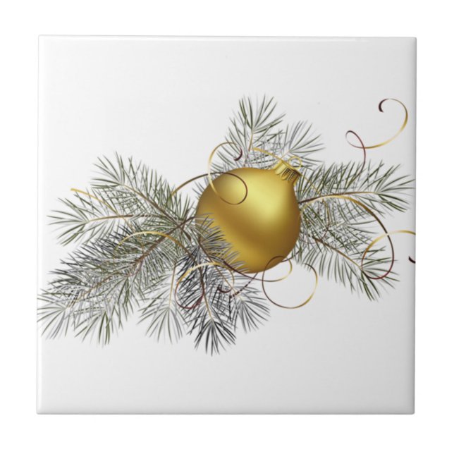 Festive Gold Decoration Tile (Front)