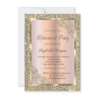 Festive Gold Frame,Rose Gold,Glitter Retirement