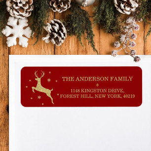 Festive Gold Glitter Reindeer