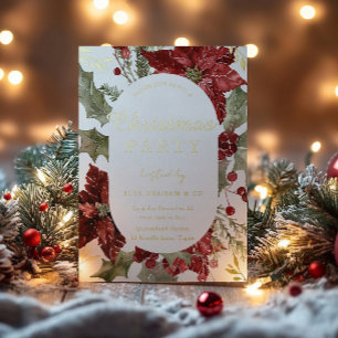 Festive Gold & Red Corporate Christmas Party