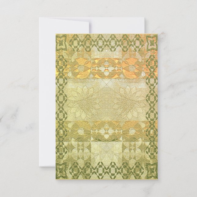 Festive Golden Blank Card Abstract Celtic Design (Front)