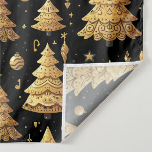 Festive Golden Christmas tree  Tapestry