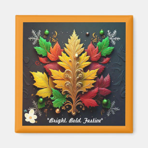 "Festive Golden Elegance" Magnet