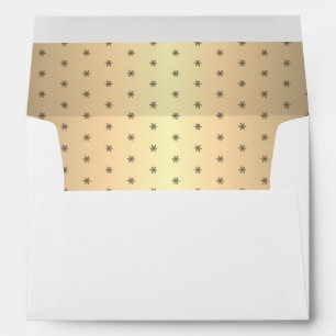 Festive Golden Metallic Snowflake Christmas Envelope