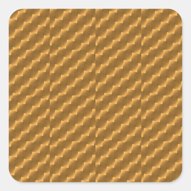 Festive, golden pattern square sticker (Front)