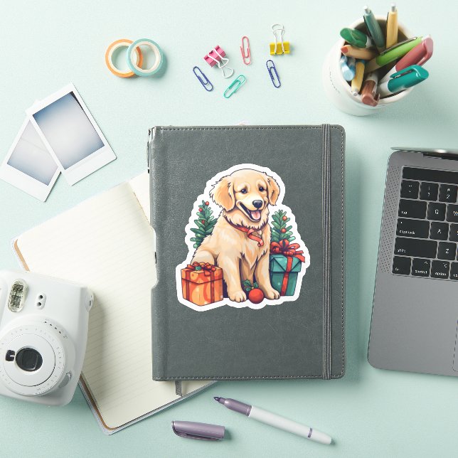 Festive Golden Retriever Christmas Holiday (iPad Cover)